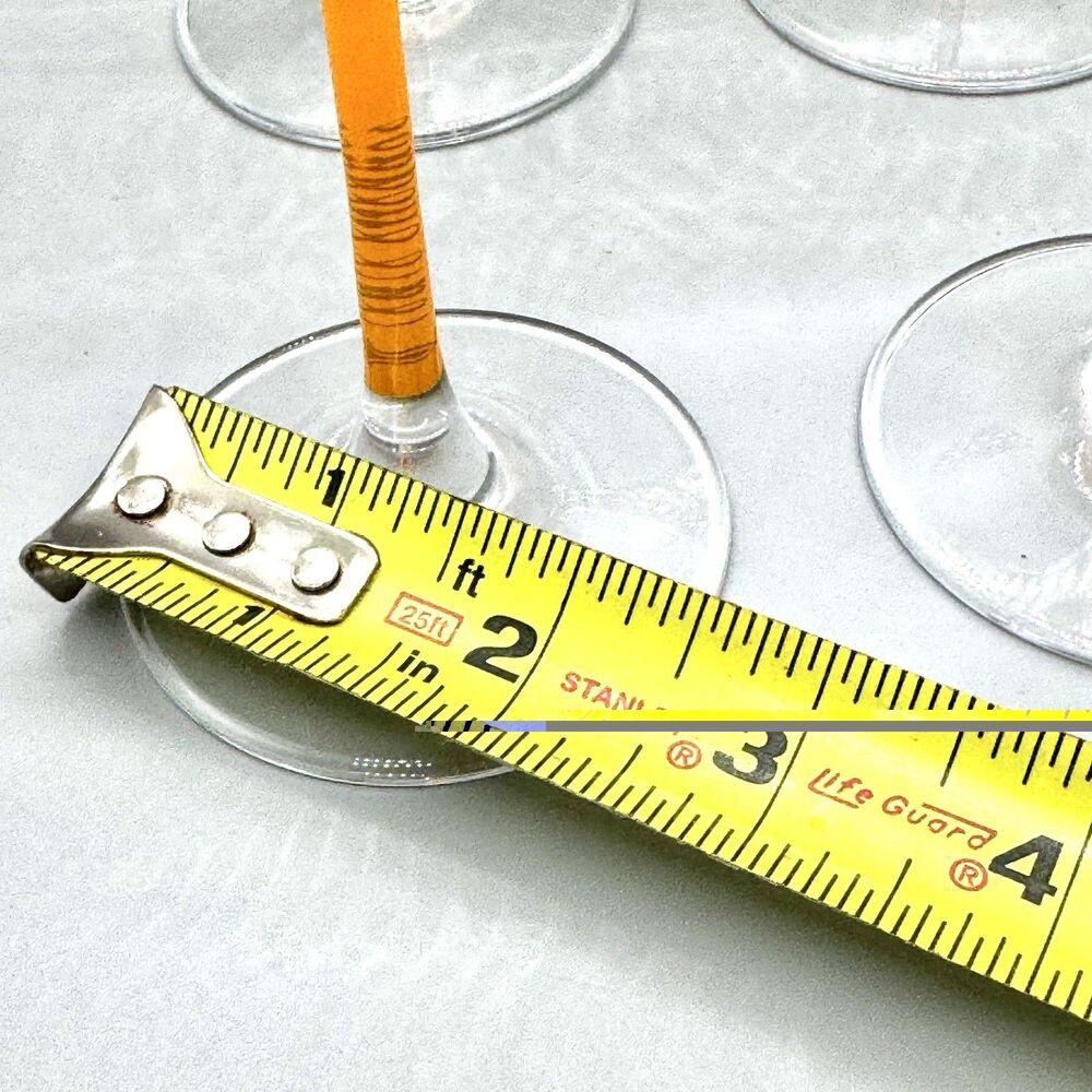 NEW Set Of 4 Veuve Cliquot Champagne Orange Branded Stems Glasses Tulip Flutes - Picture 10 of 10